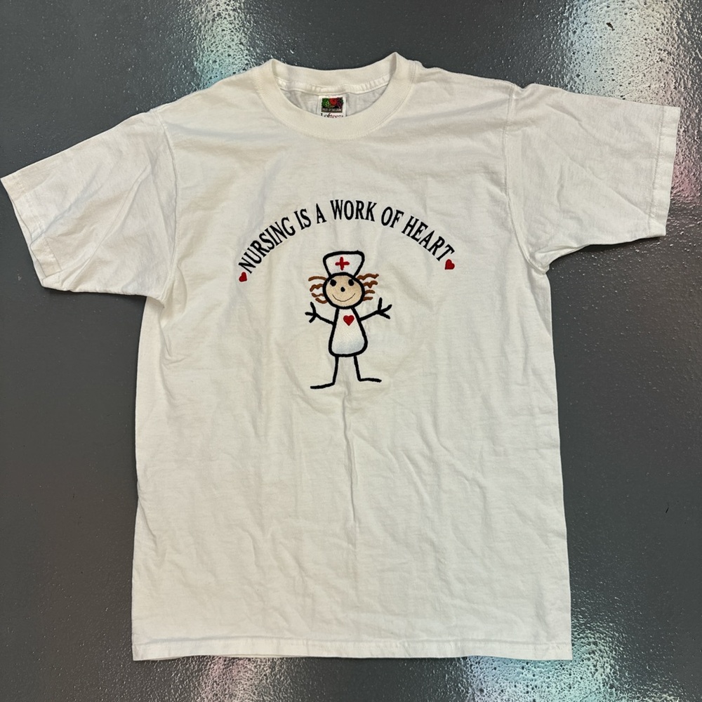 Vintage embroidered Nursing tee shirt for Nurses